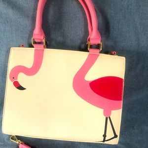 Flamingo Purse.  Like new. Shoulder strap never used.